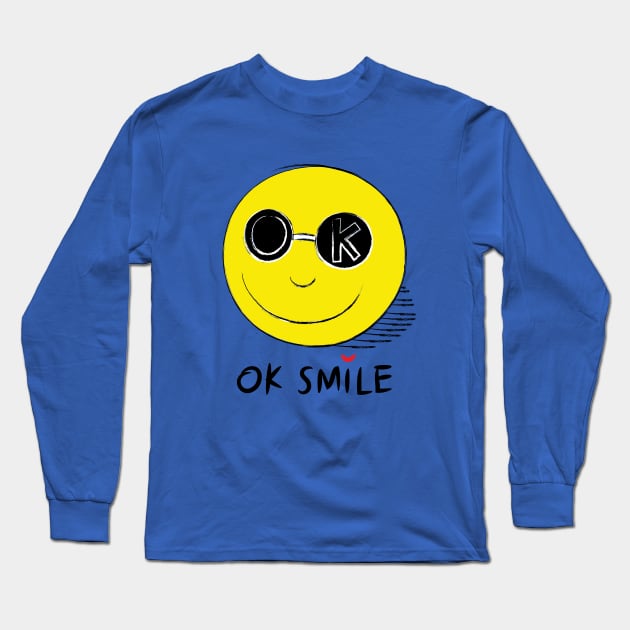 OK Smile Long Sleeve T-Shirt by martinussumbaji